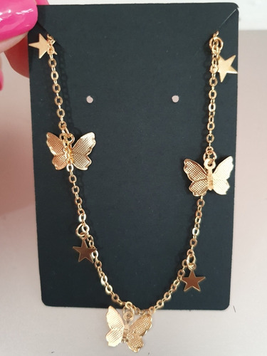 Collar Mariposas Y Estrellas Mujer Regalo Novia