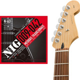 Encordoamento Nig N-63 009 042 Para Guitarra Elétrica Cordas