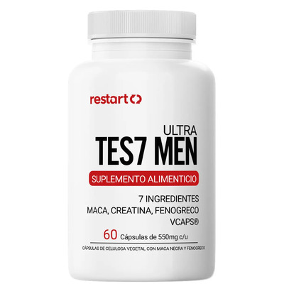 Restart Ultra Testo Men | Fórmula 7 En 1 Con Maca Negra, Creatina, Fenogreco, Tribulus, L-arginina, Zinc Y Ácido Aspártico | Testosterona - Vitaminas Hombre Testosterone - 60 Cápsulas | MercadoLibre