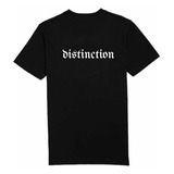 Remera Negra Oversize Algodon Premium Unisex Distinction