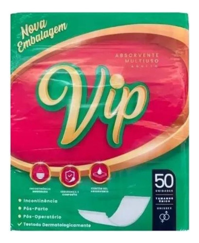 Absorvente Vip Geriátrico Unissex Com 50 Unidades