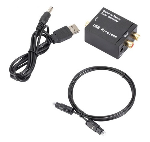 Conversor Audio Digital Smart Tv A Rca C/ Bluetooth + Cables