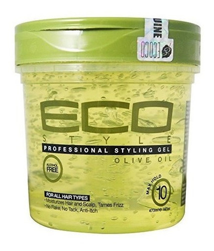Eco Professional Styling Gel Aceite De Oliva, 16 Onzas (paqu