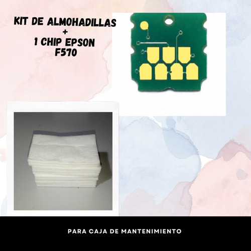 Kit 1 Almohadilla + 1 Chip Epson F570 F3170 F5170