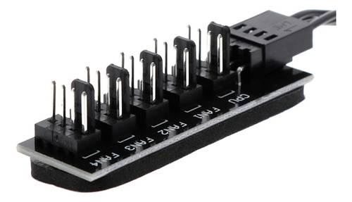 Hub Ventilador Molex A 4 Pin / 3 Pin- Pwm Para Pc- 5 Vias 