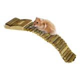 Juguete Hamster Jerbos Tunel Puente Palitos Madera Colgante