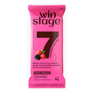 Barra De Proteína Winstage Frutas Vermelhas Zero Açúcar 54g | MercadoLivre
