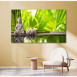 Cuadro Decorativo Moderno Buda Zen Feng Shui Yoga 90x55