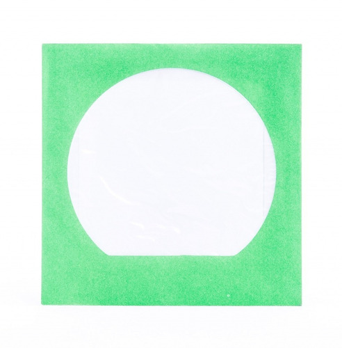 100 Envelope De Papel Verde Para Cd / Dvd Com Visor
