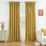 Topfinel Cortinas De Terciopelo Marrn Dorado Para Sala De Es