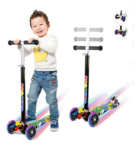 Scooter Monopatín De Pie Plegable Para Niños 2-14 Años