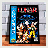 Quadro Decorativo Capa A4 Gamer Lunar Silver Star Sega Cd