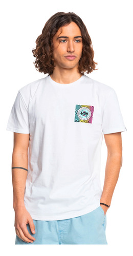 Polera  Quiksilver Shadow Groove Hombre Blanco