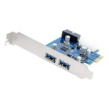 Tarjeta Controladora Usb 3.0 Pci-e, 2 Puertos Externos,