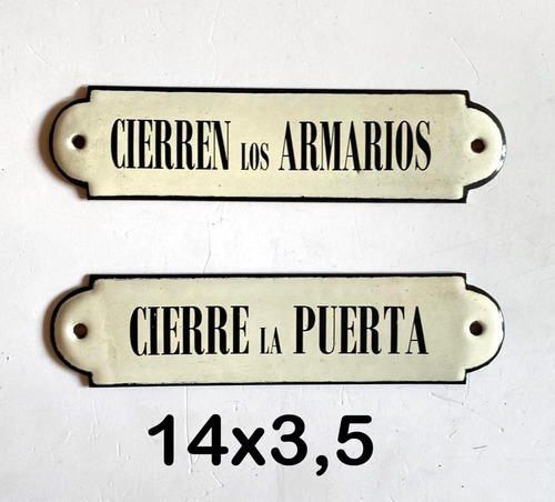 Carteles Para Muebles Forma Sagomada Chapa Hierro Enlozada