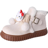 Botas De Nieve De Felpa Sanrio Hello Kitty Para Mujer, Cálid