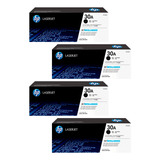 Pack X4 Tóner Hp 30a Laserjet Impresora Original 1600p Negro