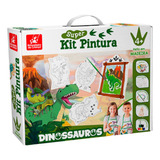 Kit Mini Pintor Infantil Cavalete Pincel Telas P/ Pintar 