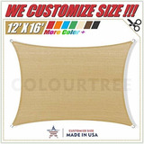 Colourtree 12 X 16 Arena Beige Sombrilla Vela Rectangulo Do