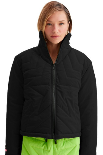 Jaqueta Easy Lança Perfume Puffer Curta In23 Preto Feminino