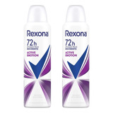 Desodorante Aero Rexona 150ml Fem Active Emotion-kit C/2un