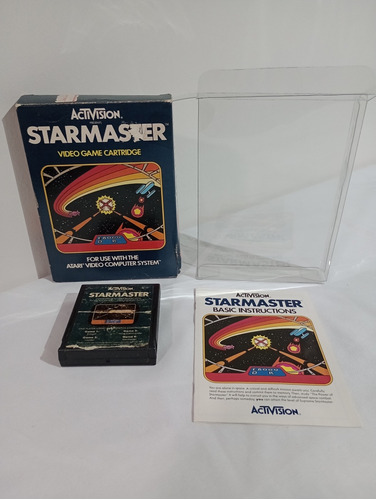 Atari 2600 Starmaster En Su Caja, Juego, Manual Y Protector 