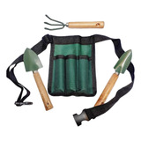 Kit Jardineria Cinturon + 3 Herramientas Set Completo Jardin