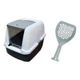 Combo Catit Litera Baño Cerrado Gatos + Pala Recoge Desechos