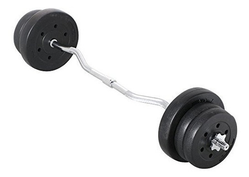 Set De Pesas Y Barra Olímpica 55lb Para Gimnasio.