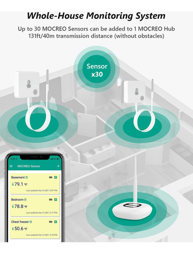 Sensor De Temperatura Inalmbrico Remoto St5 Mocreo Foto 8