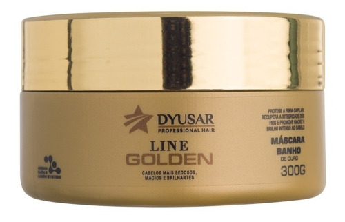 Másc Line Golden Dyusar 300g Hidratação, Brilho E Maciez.