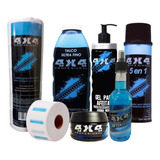 Kit Insumos Corte Afeitado Combo Barber Professional 4x4