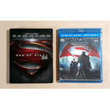 Hombre De Acero + Batman V Superman Blu-ray 3d + 2d Original