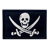 Bandera De Pirata Parche De Velcro De Moral Militar Bla...
