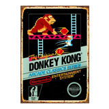 1 Cartel Metalico Letrero Juego Retro Donking Kong 40x28 Cms