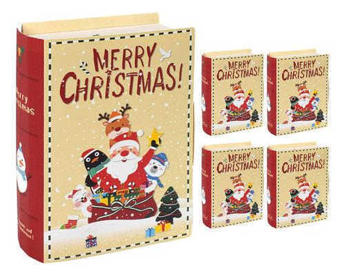 Caixa De Presente De Natal Com Modelo De Livro Falso, Biscoi