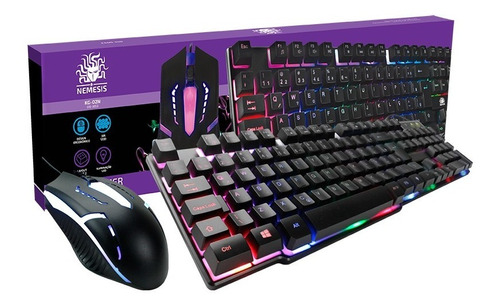 Kit Teclado + Mouse Gamer Semi Mecânico Combo Gamer 5+ Start