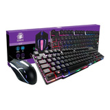 Kit Teclado + Mouse Gamer Semi Mecânico Combo Gamer 5+ Start