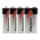 Pack X4 Pilas Alcalina Energizer Max 9v 522 Bateria 