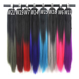 Cortina Extensión Cabello Sintético Colores Fantasía 5clips 