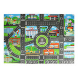 Kids Play Mat City Road Buildings Parking Map Game Scene Map