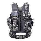 Chaleco Táctico Paintball Airsoft Bolsos Remmovibles B