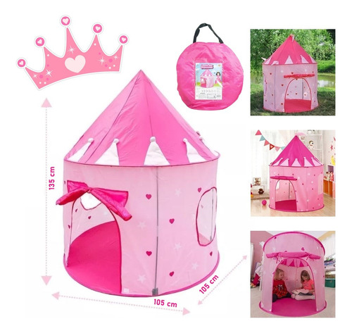 Barraca Castelo Princesa Tenda Cabana Infantil Menina Rosa