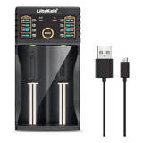 Cargador De Batería Inteligente Usb  De 2 Bahías, Cargador D