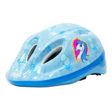 Capacete De Ciclismo Absolute Shake Unicornios Infantil Azul