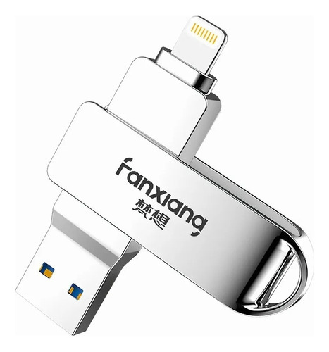 Memoria Usb Flash Para iPhone 128 Gb 2 En 1 Portátiles Plata Color Plateado