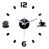 Reloj 3d Estilo Granos Tazas Café Para Cocina Y Restaurantes