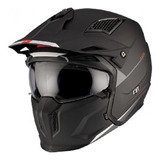 Casco Moto Mt Streetfigther Sv Negro Mate Talle Xl 