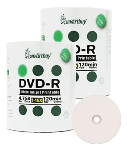 100 Dvd-r Printable Smartbuy 4.7gb 120minutos 