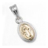 Medalla Dije Virgen Milagrosa En Oro Plata Pequeña